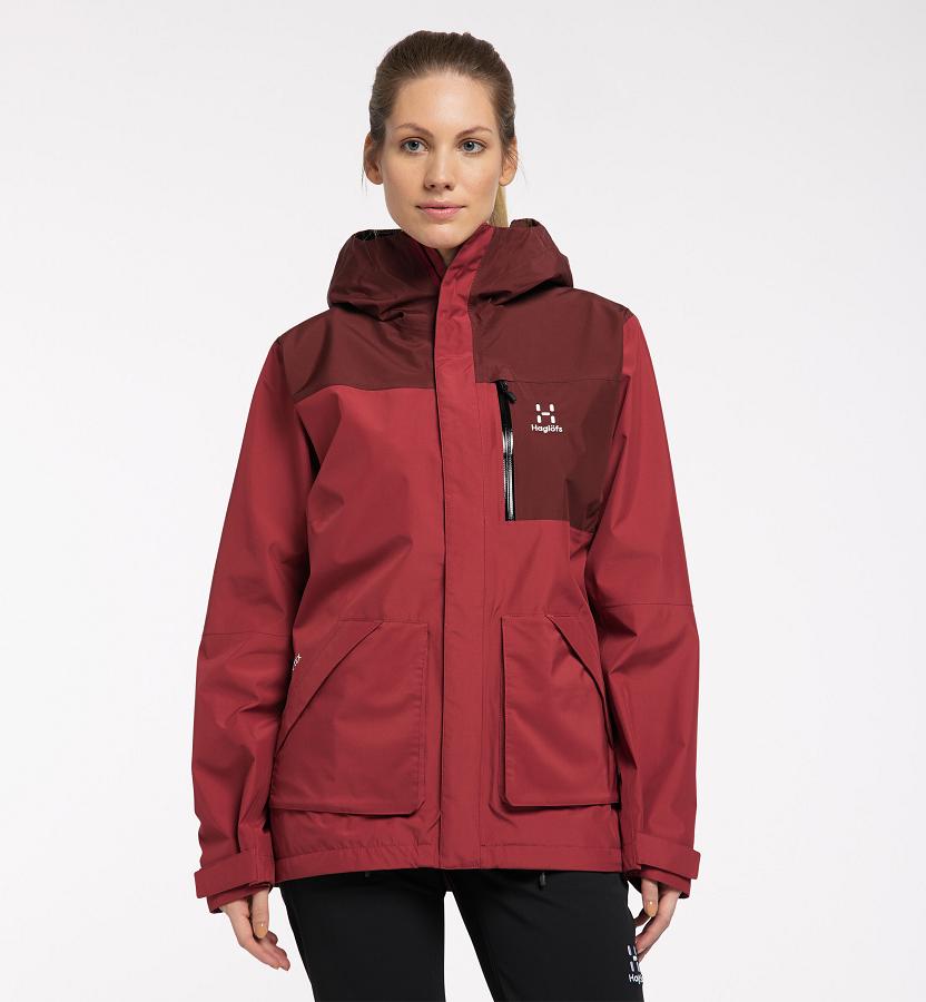 Haglöfs Vide GTX Ski Jacket Red For Womens RNIZS3641 Australia